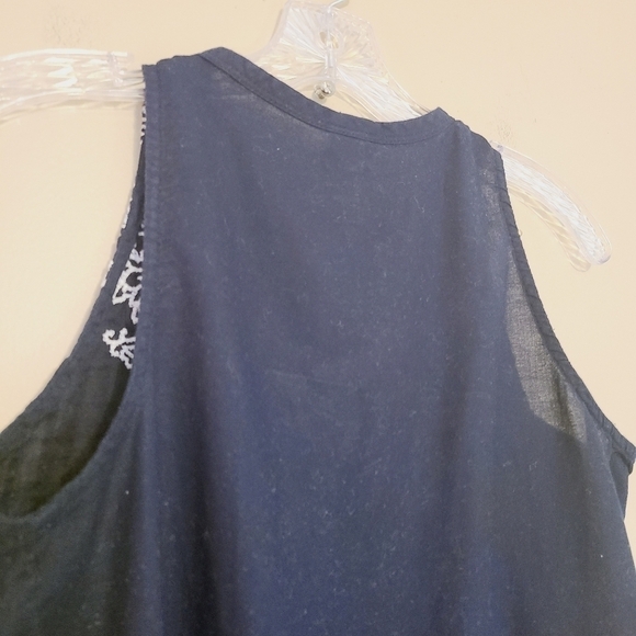 Converse One Star | Women's Navy Embroidered Tank (Size Small) - Picture 10 of 11